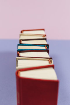 Many books in a bookstore or library