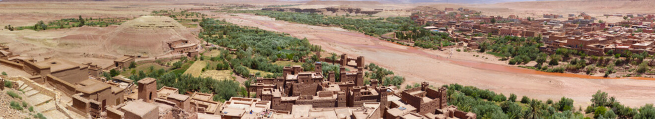 Moroccan earthen clay architecture. Village of the Ait ben Haddou,   Ouarzazate, Morocco, Africa. ...