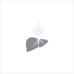 vector liver icon flat logo,human disease health design,liver anatomy medical health.