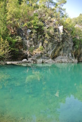 Fototapeta na wymiar Turkish national park Göynük Canyon mountain lake 