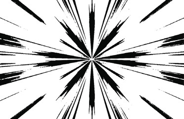 Circular starburst explosion texture. Distressed uneven grunge background. Abstract vector illustration. Overlay to create interesting effect and depth. Isolated on white background.