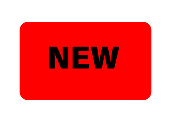 New, icon, red 