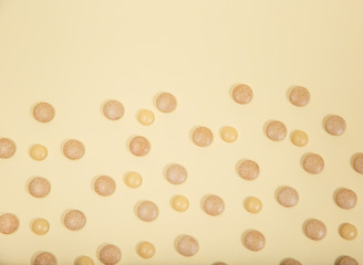 A photo of different medical tablets and pills