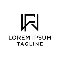 initial letter logo WF, FW logo template