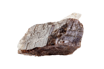 macro mineral stone quartz chloride on a white background