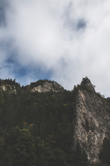 clouds over mountains