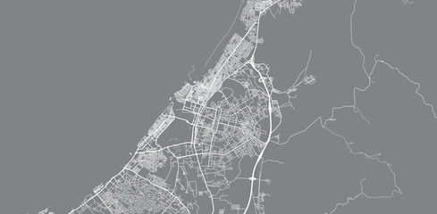 Urban vector city map of Ras Al-Khaimah, United Arab Emirates
