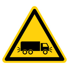 Warning Lighting Sign Before Get Off Symbol Sign, Vector Illustration, Isolate On White Background Label .EPS10