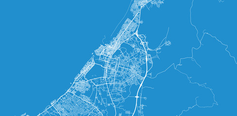 Urban vector city map of Ras Al-Khaimah, United Arab Emirates