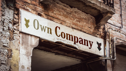 Obraz premium Street Sign Own Company