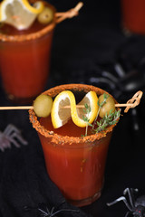 cocktail  Bloody Mary for a Halloween party