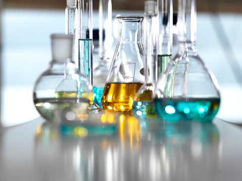 Chemical Research, A range of chemical formulas being developed in the laboratory for research into new products