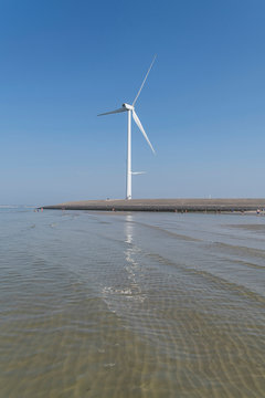 Wind Wheel At The Netherland Coast