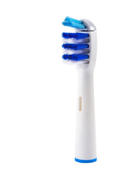 electric toothbrush head isolated on white background