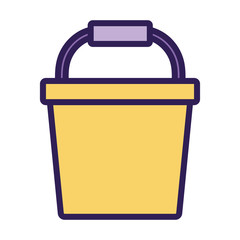 plastic bucket clean handle icon