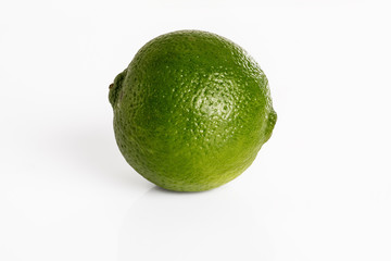 Fresh lime fruit isolated on white background