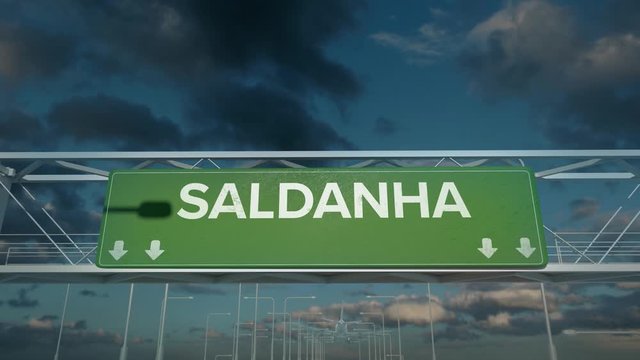 the plane landing in Saldanha south africa