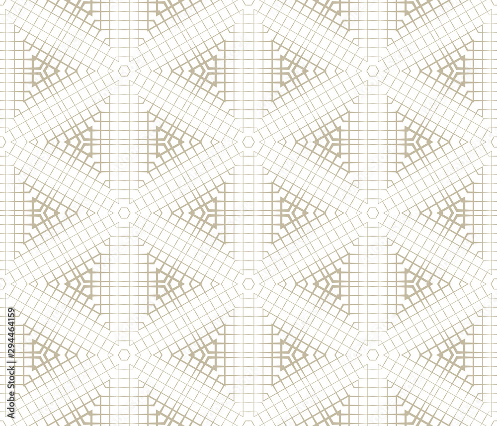 Poster abstract seamless geometric pattern. a fading array of many shapes.