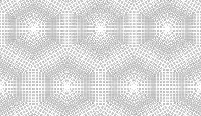 Abstract seamless geometric pattern. A fading array of many shapes.