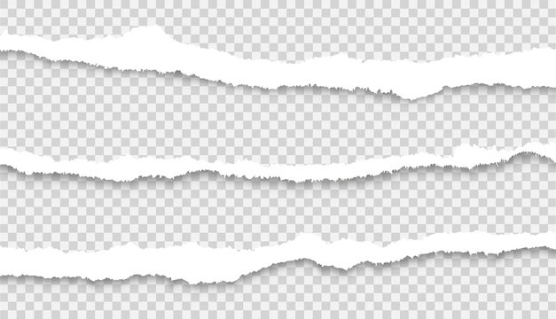 Torn paper edges set. Vector illustration