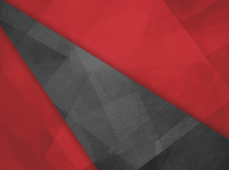 Abstract red background with black diagonal stripe with texture and triangle pattern design