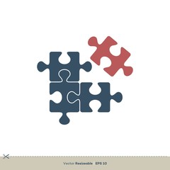 Puzzle Piece Icon Vector Logo Template Illustration Design. Vector EPS 10.