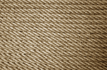 Jute rope pattern in brown color.