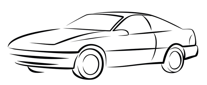 The Sketch of sports car.