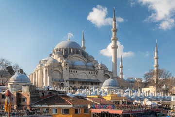 Fototapeta na wymiar The Suleymaniye Mosque is an Ottoman imperial mosque in Istanbul,