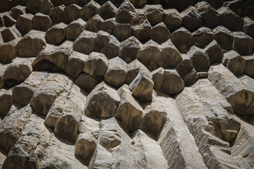 Basalt formations of the Garni Gorge in Armenia (so called Symphony of the Stones)