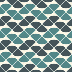 Seamless surface pattern with abstract waves. Contemporary print with geometric forms. Modern ornament with triangles.