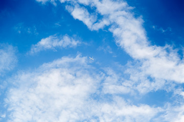 blue sky with white clouds