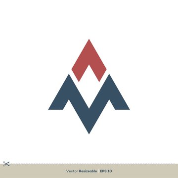 A M Letter Logo Template Illustration Design. Vector EPS 10.