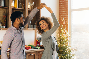 Happy dancing couple