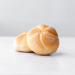 A few freshly baked bread rolls