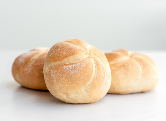 A few freshly baked bread rolls