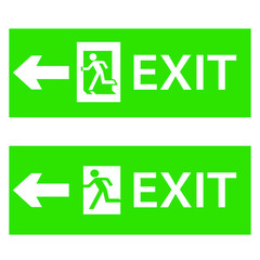 Exit door  Icon or sign pointers for navigation in airport, professional graphic vector illustration optimized for large anв small size. isolated on white background.