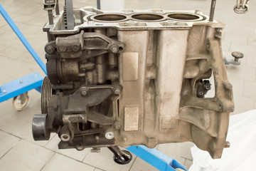 Сrankcase block of three-cylinder internal combustion engine