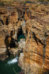 steep walls at bourkes luck potholes, mpumalanga, blyde river canyon, south africa 2