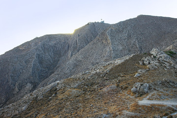 Profitis Ilias - the highest peak on the island of Santorini, Greece