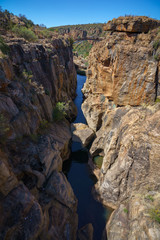 Fototapeta na wymiar steep walls at bourkes luck potholes, mpumalanga, blyde river canyon, south africa 14