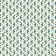 Repeated creative puzzle mosaic abstract background. Seamless surface pattern design with simple geometric ornament.