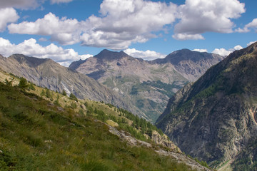 Fototapeta na wymiar The Southern Alps is the home of the largest national park in France - The Ecrins National Park. 