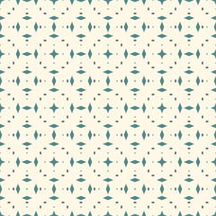 Seamless pattern with kaleidoscope ornament. Mini diamonds motif. Rhombus background. Minimalist geometric wallpaper