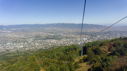 cable car in macedonial capitol skopje