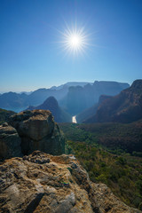 Fototapeta na wymiar hiking the leopard trail, upper lookout, blyde river canyon, south africa 11