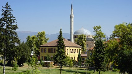 Fototapeta na wymiar mosque in a park in skopje