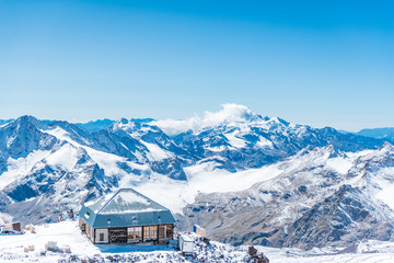 Fototapeta na wymiar Garabashi Station at Mount Elbrus, Caucasus Russia