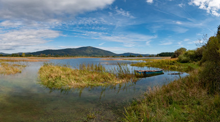Lake Cerknica (Slovene: Cerknisko Jezero, Cerkniško jezero ) is an intermittent lake on Cerknica Polje ( Cerknisko Polje ) an biggest karst phenomena in  Slovenia. During autumn at high waters.