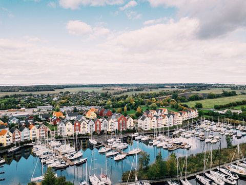 Ryck und Museumshafen Greifswald aus der Luft